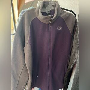 Purple fleece North face zip up
